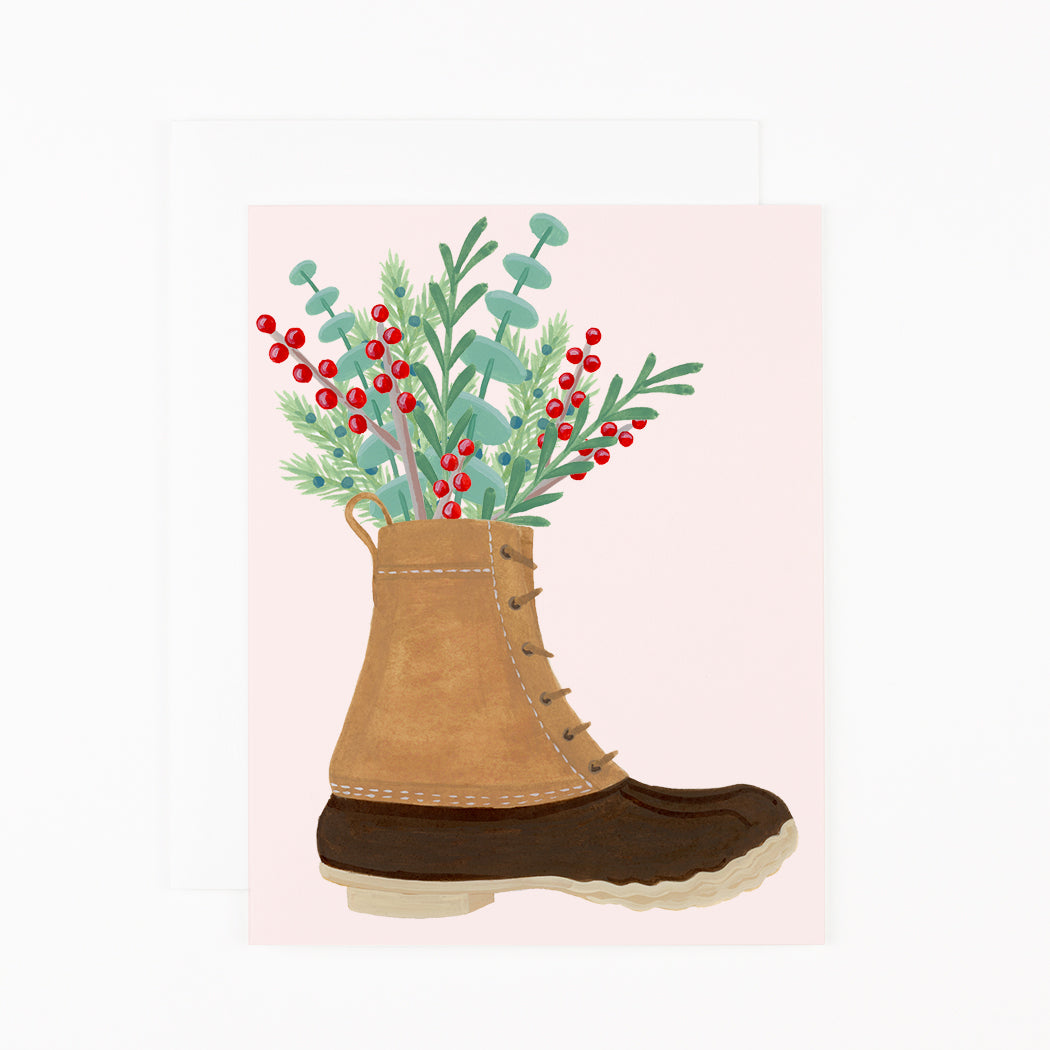 Duck Boot with Holiday Sprigs  