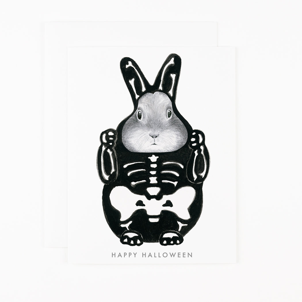 Bunny in a Skeleton Costume  