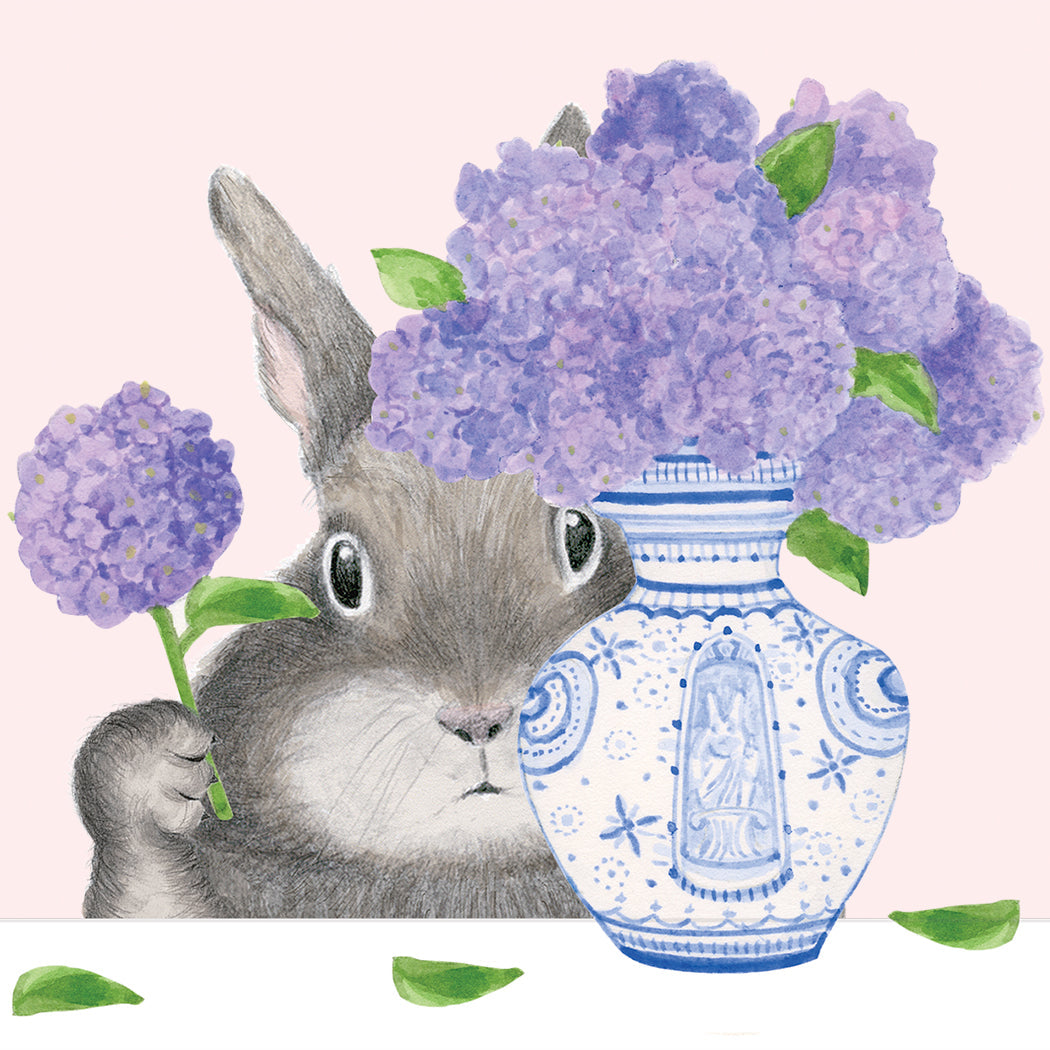 Bunny Arranging Lilacs  