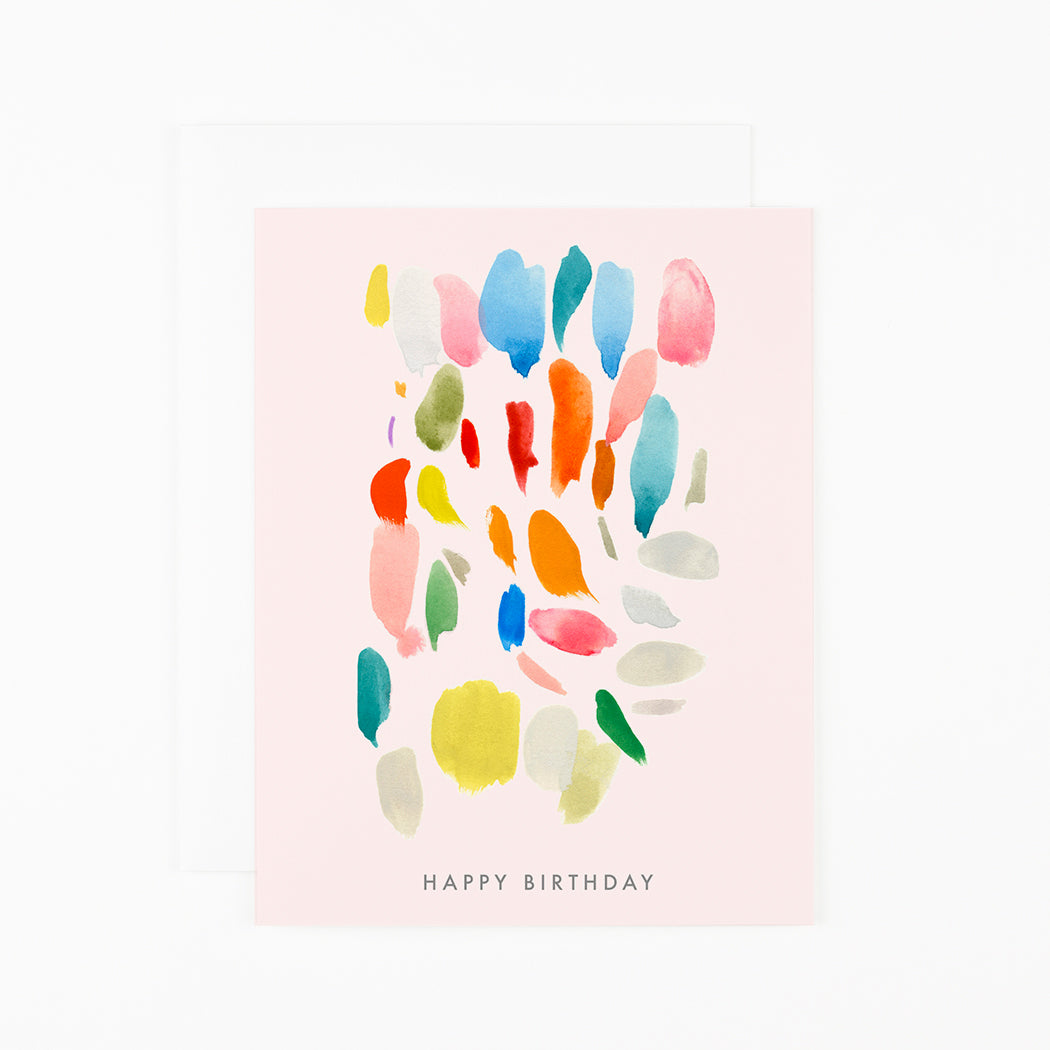 Birthday Paint Strokes-Pink  